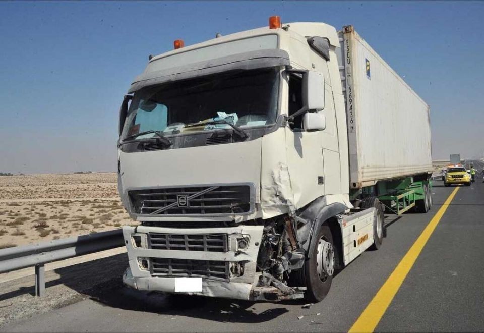 truck accident in UAE