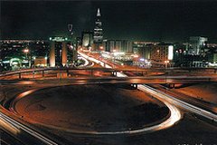 Riyadh highways at night