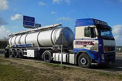 petrol tanker truck on the road